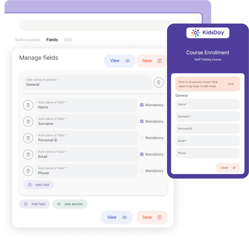 Create & Manage Customized Forms